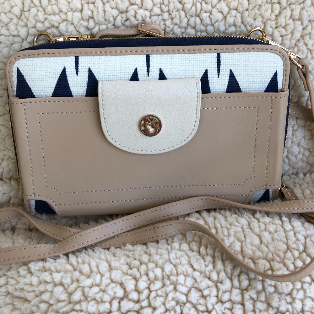 Navy blue and cream Spartina crossbody